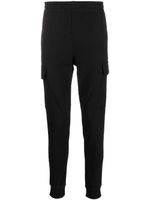 Ea7 Emporio Armani pantalon de jogging en coton à coupe fuselée - Noir