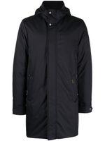 Moorer Vermont padded hooded jacket - Bleu - thumbnail