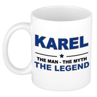 Karel The man, The myth the legend cadeau koffie mok / thee beker 300 ml   - - thumbnail