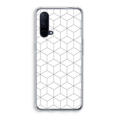 Zwart-witte kubussen: OnePlus Nord CE 5G Transparant Hoesje