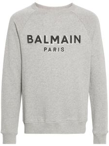 Balmain sweat à logo floqué - Gris