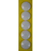 Benson ronde koelkast / whiteboard magneetjes - 5x stuks - wit - Keuken magneten