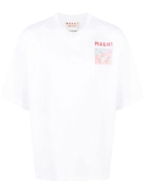 Marni t-shirt à logo poitrine - Blanc