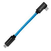 Kondor Blue USB C naar USB C kabel voor SSD opname & laden - 8K (haaks) (5") Kondor Blue USB C naar USB C kabel voor SSD opname & laden - 8K (haaks) (5")