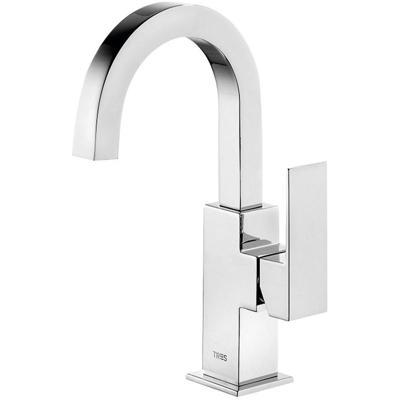 Wastafelkraan Tres Cuadro | Opbouw | Draaibare uitloop | Mengkraan | Standaard model | 1-hendel | Vierkant | Chroom