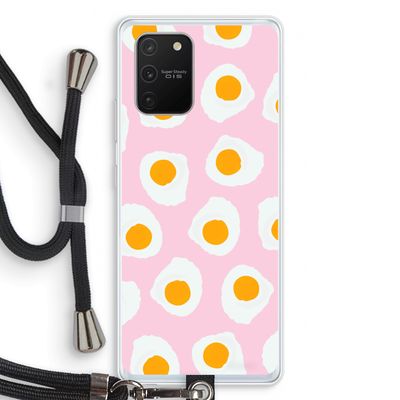 Dancing eggs: Samsung Galaxy S10 Lite Transparant Hoesje met koord