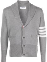 Thom Browne cardigan en laine à détails 4 bandes signature - Gris - thumbnail