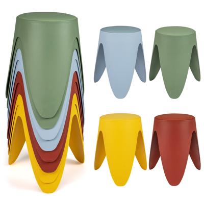 8-delige Stapelbare Krukkenset 46 cm Hoog In Elkaar Te Schuiven Plastic Krukken