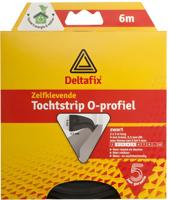 Tochtstrip o 9x6mm zwart 6m - Deltafix
