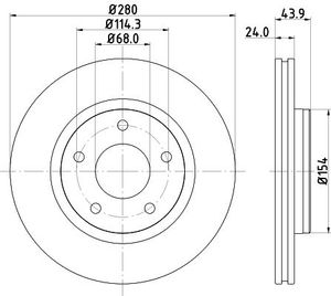 Remschijf 8DD355117321