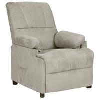 Fauteuil verstelbaar microvezelstof lichtgrijs