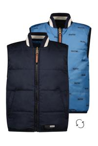 Moodstreet Jongens reversibel bodywarmer - Marine blauw