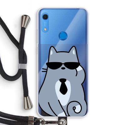 Cool cat: Huawei Y6s Transparant Hoesje met koord