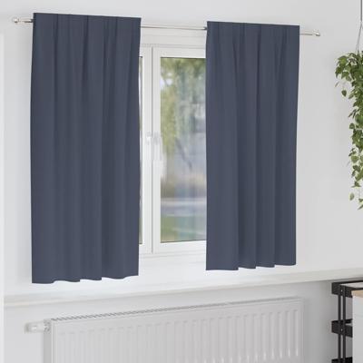 Gordijnen met gordijnen 2 pcs Antraciet Polyester
