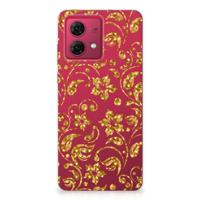 Motorola Moto G84 | TPU Case | Gouden Bloemen