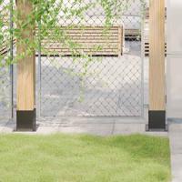 VidaXL Spokkels vierkant 12 st 121x121 mm gepoedercoat staal antraciet