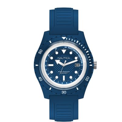 Horlogeband Nautica NAPIBZ005 Rubber Blauw 22mm