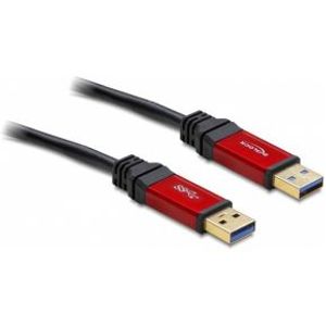 Delock 82745 USB 3.2 Gen 1 Kabel Type-A male naar Type-A male 2 m metaal