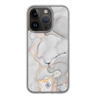 iPhone 13 Pro hybride hoesje - Marmer grijs