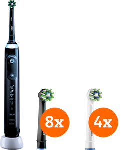 Oral-B Genius X Zwart + CrossAction opzetborstels (12 stuks)