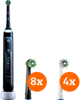 Oral-B Genius X Zwart + CrossAction opzetborstels (12 stuks) - thumbnail