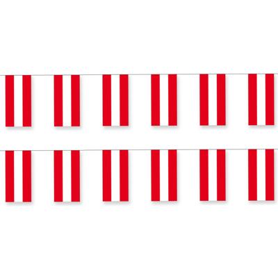 Slinger Oostenrijk - 2x - 400 cm - papier - vlag - landen - Oostenrijkse vlag