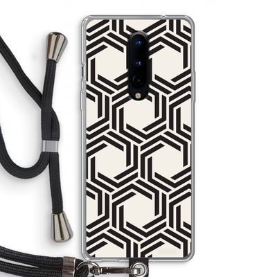 Geometrisch patroon: OnePlus 8 Transparant Hoesje met koord