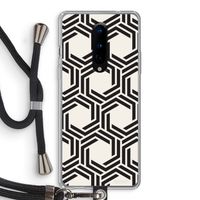Geometrisch patroon: OnePlus 8 Transparant Hoesje met koord