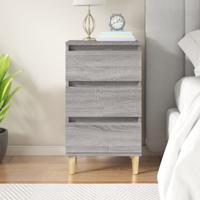 Nachtkastje 40x35x70 cm bewerkt hout grijs sonoma eikenkleurig Nachtkastje 40x35x70 cm bewerkt hout grijs sonoma eikenkleurig
