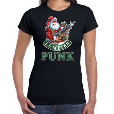 Fout Kerstshirt / outfit 1,5 meter punk zwart voor dames Fout Kerstshirt / outfit 1,5 meter punk zwart voor dames