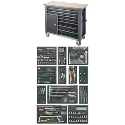 Stahlwille 98830195 Mobiele werkbank incl. 267-delig Premium-gereedschapsassortiment 7 lades (b x h x d) 1150 x 1045 x 500 mm