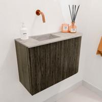 Toiletmeubel Mondiaz Joya Dlux | 61.6 cm | Meubelkleur Shadow | Faye wastafel Glace Wasbak Links | Zonder kraangat(en) Toiletmeubel Mondiaz Joya Dlux | 61.6 cm | Meubelkleur Shadow | Faye wastafel Glace Wasbak Links | Zonder kraangat(en)