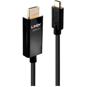 Lindy 43292 video kabel adapter 2 m USB Type-C HDMI Type A (Standaard) Zwart