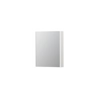 INK SPK2 Spiegelkast - 60x14x74cm - 1 deur - dubbelzijdige Spiegel - schakelaar en stopcontact - MDF lak wit hoogglans 1105106
