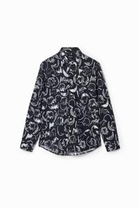 Arty shirt van popeline - BLACK - XL