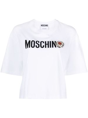 Moschino t-shirt à logo imprimé - Blanc