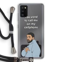 Hotline bling: Samsung Galaxy A41 Transparant Hoesje met koord