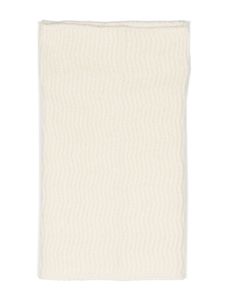 Filippa K patterned-jacquard knitted scarf - Blanc