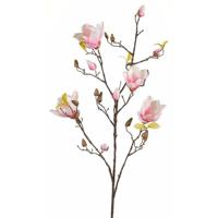 Kunstbloem - Magnolia - op tak - 105 cm - roze - sierbloemen - decoratie