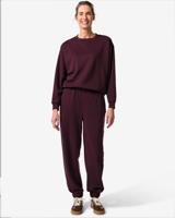HEMA Damesbroek lounge loose fit bordeauxrood (bordeauxrood)