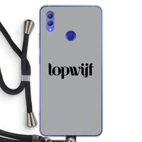 Topwijf Grijs Zwart: Honor Note 10 Transparant Hoesje met koord