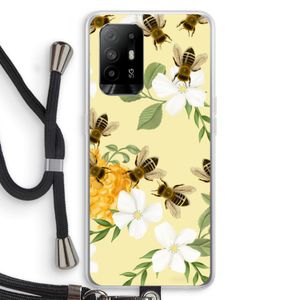 No flowers without bees: Oppo A94 5G Transparant Hoesje met koord