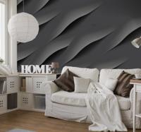 Abstracte grijze 3d muur fotobehang