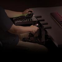 Hori HPC-045U game controller Zwart USB Joystick + stuwkrachthendel PC - thumbnail