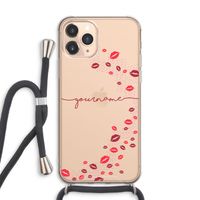 Kusjes: iPhone 11 Pro Max Transparant Hoesje met koord