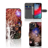 Apple iPhone 11 Pro Wallet Case met Pasjes Vuurwerk - thumbnail