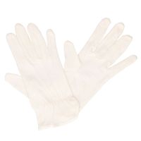 Korte handschoenen - wit - polyester - volwassenen - verkleedaccessoires - thumbnail