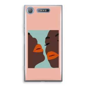 Orange lips: Sony Xperia XZ1 Transparant Hoesje