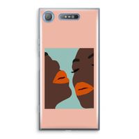 Orange lips: Sony Xperia XZ1 Transparant Hoesje - thumbnail