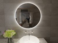 Badkamerspiegel Giro | 60 cm | Rond | Directe LED verlichting | Touch button